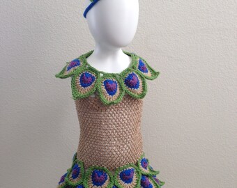 Crochet Peacock Costume, Toddler Peacock Outfit, Peacock Set, Fun Animal Outfit, Photo Prop and Halloween Costume