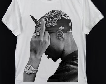 Side Of Rapper Tupac Amaru Shakur 2Pac PAC Makaveli Digital Underground Black Panther Party The 7 Day Theory White Unisex T-Shirt S-XXL