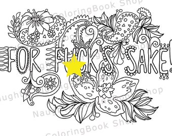 For Fuks Sake Swear Words Printable Coloring Pages Word