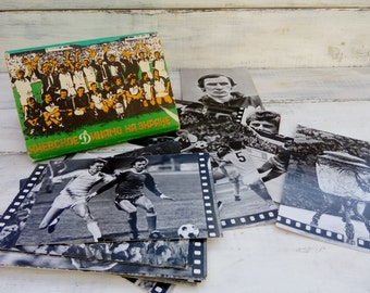 Set of postcards Dynamo Kyiv Football Soviet Union postcards Vintage postcards Динамо Киев Cards Collection cards Gift for football fans