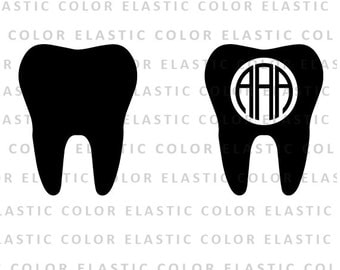 Tooth svg, tooth monogram svg - tooth clipart - teeth digital download svg, eps, dxf, png