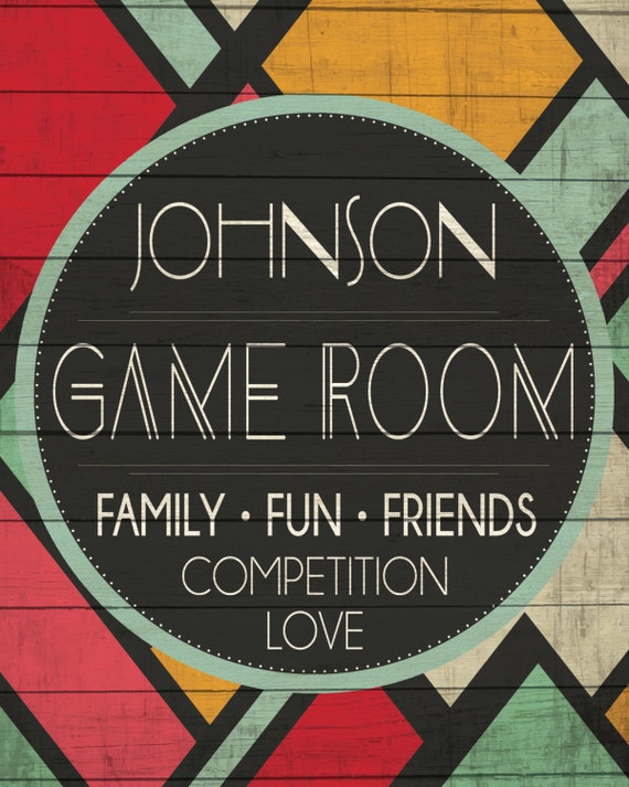 Custom Game Room Sign Digital Download