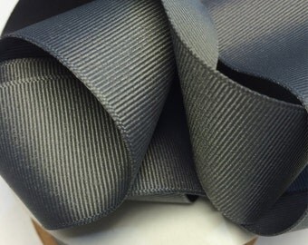 1 y - 1.5" Grosgrain Ribbon, in Graphite-Grey.