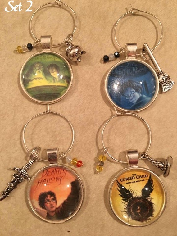 Harry Potter Wine Charms // Set of 4 or 8 books