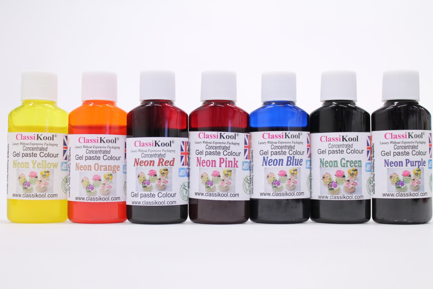 Classikool 30ml Neon Gel Food Colouring for Sugarpaste Icing Classikool 30ml Neon Gel Food Colouring for Sugarpaste Icing