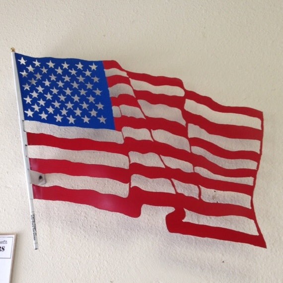 Items similar to Warrior's American Flag Wall mount on Etsy