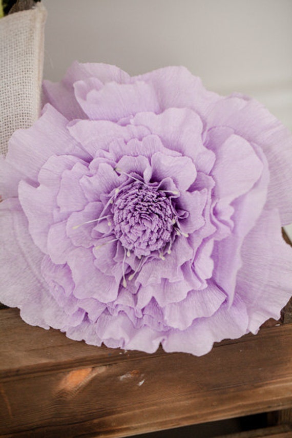 Lilac Crepe Paper Flower