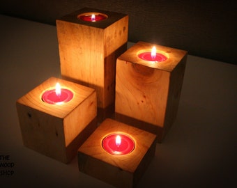 Items similar to Set of 3 tea light stands / decorations made from old ...