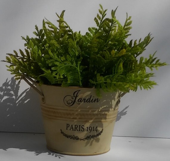 Jardin Paris Container with Artificial Fern