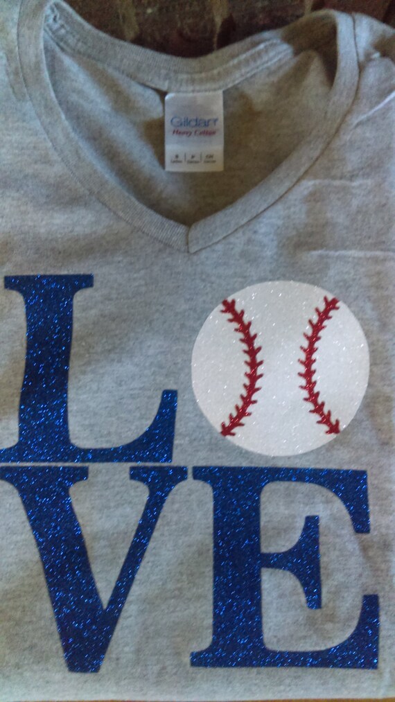 Items similar to LOVE baseball shirt. Women's or girls on Etsy