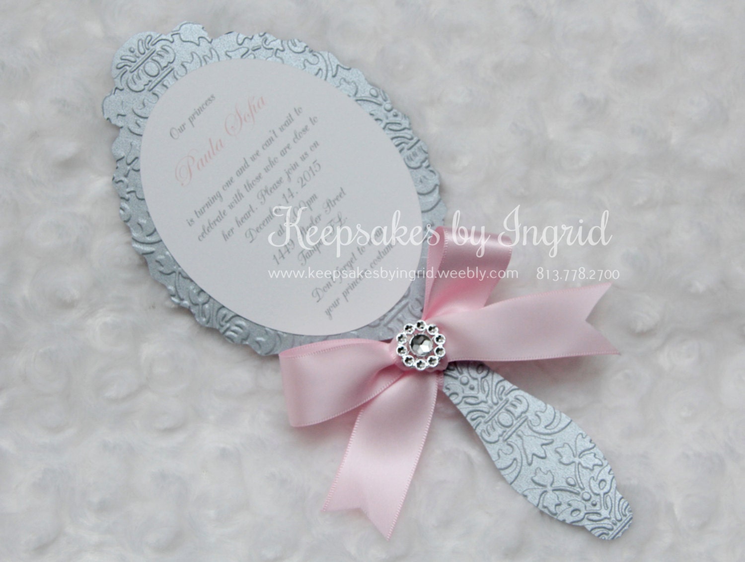 Princess mirror invitations