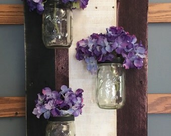 Reclaimed Wood Mason Jar Candle/Flower Holder/Organizer/Pallet/Reclaimed