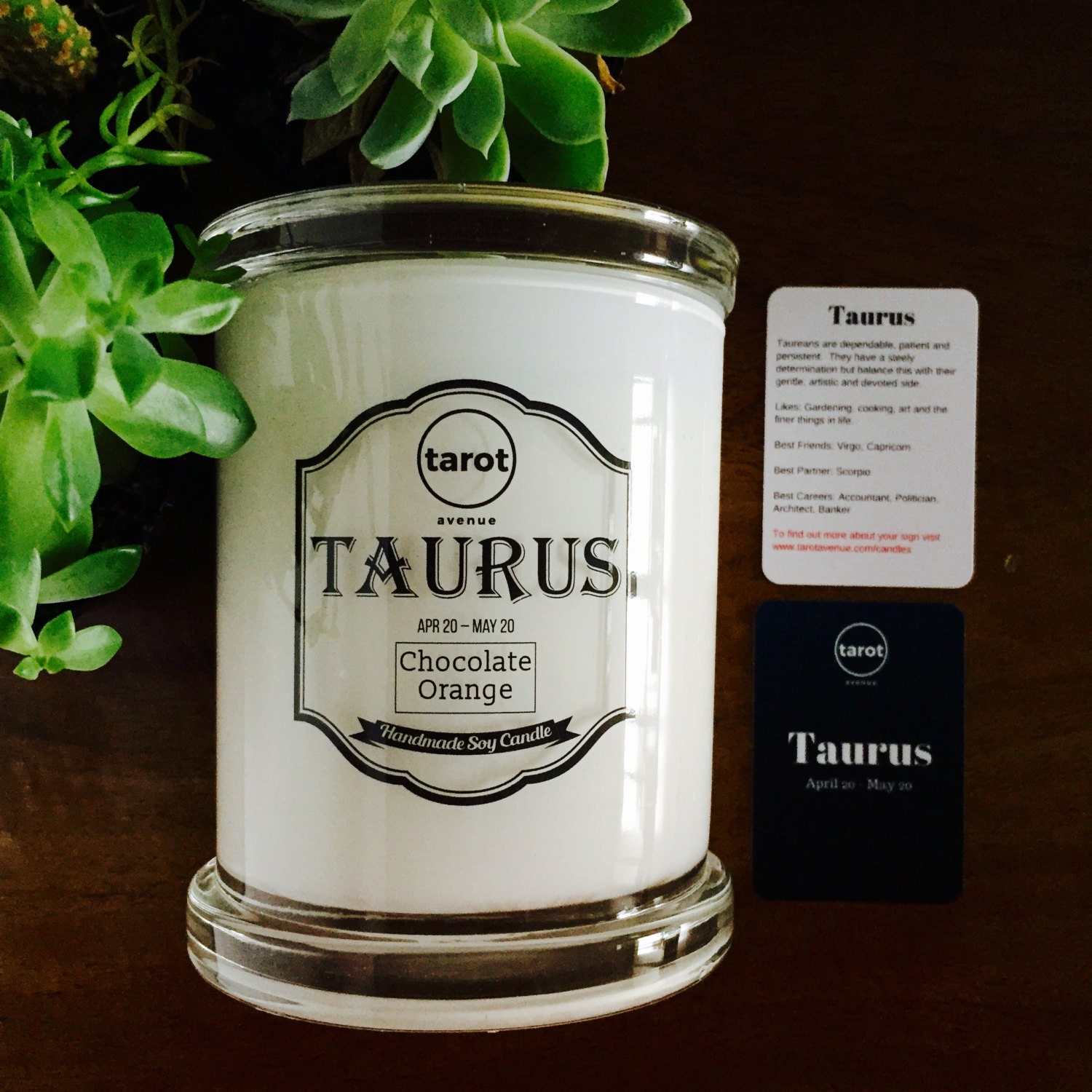 Taurus Zodiac Candle Chocolate Orange