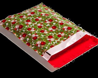 50 Christmas Poly Mailers 10" x 13" Perfect for Shipping Holiday Orders