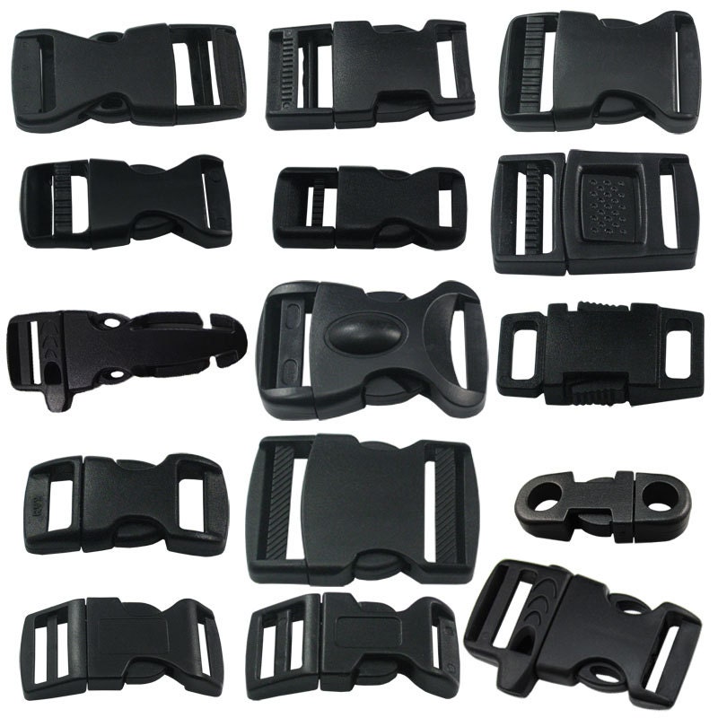 10 Pcs 10 15 19 25 32 38 50mm Plastic Buckles Side Release