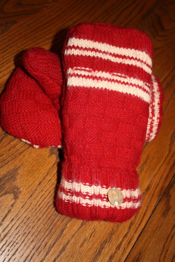 Red Mittens. fully lined