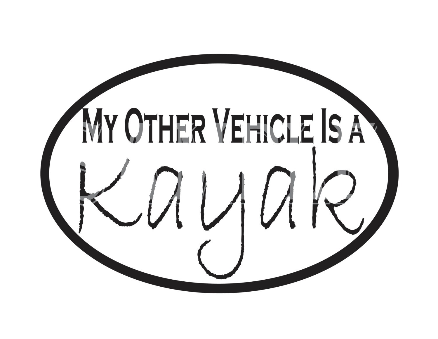 Kayak SVG Image File for Vinyl Cut Out Die Cutter My Other