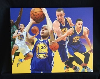 Steph Curry Custom Canvas Print 20x16 in