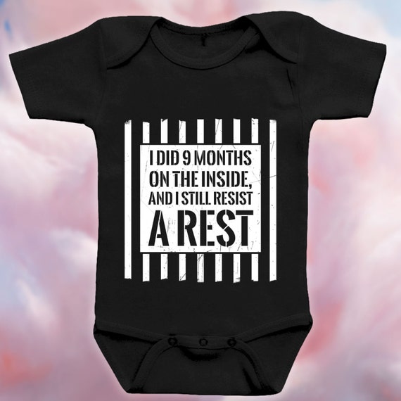 9 Months on the Inside funny bodysuit funny baby onesie