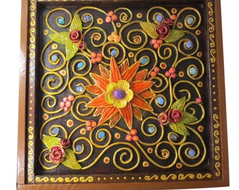 Unique Chowki ( SIDE TABLE ) with Natural Gemstones!!