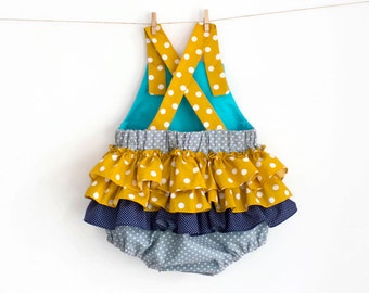 Baby Ruffled Romper Pattern PDF Sewing Pattern – Instant download