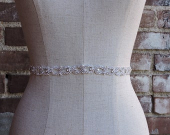 Rhinestone Belt-Bridal Belt-Bridesmaid Belt-Bridal Sash-Wedding Belt-Embellished Belt-Olivia