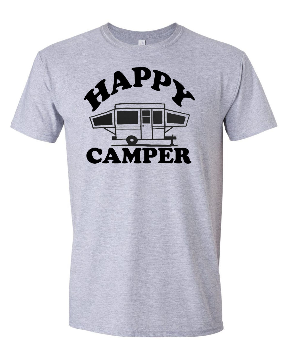 HAPPY CAMPER T-shirt w. Pop-Up Camper