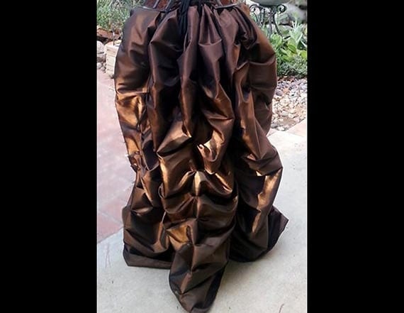 SKIRT ONLY Steampunk Victorian Taffeta Bustle Skirt Costume for Cosplay Halloween by MajesticVelvets steampunk buy now online