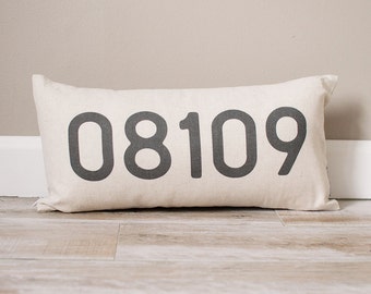 Personalized Zip Code Pillow | Personalized Pillow | Custom Gift | Monogrammed Gift | Rustic Home Decor | Home Decor | Farmhouse Decor