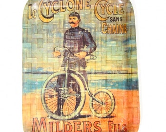 75% off last chance-Milders Fils tray-Vintage serve-le cyclone cycle sans chaine