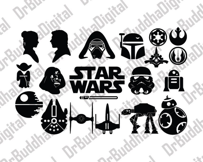 Download Sale! Star Wars SVG Collection - Star Wars DXF - Star Wars ...