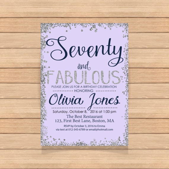 70Th Birthday Woman Invitations 2