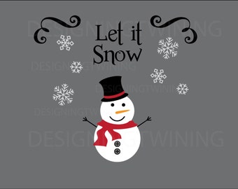 Snowman SVG PNG DXF file