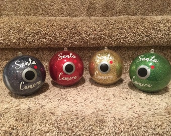 Santa Camera Ornament Ball Globe like Christmas Gift For Children Kids