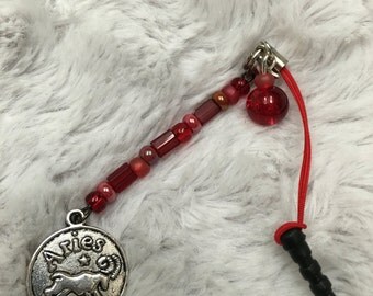 Aries horoscope phone charm/ dust plug