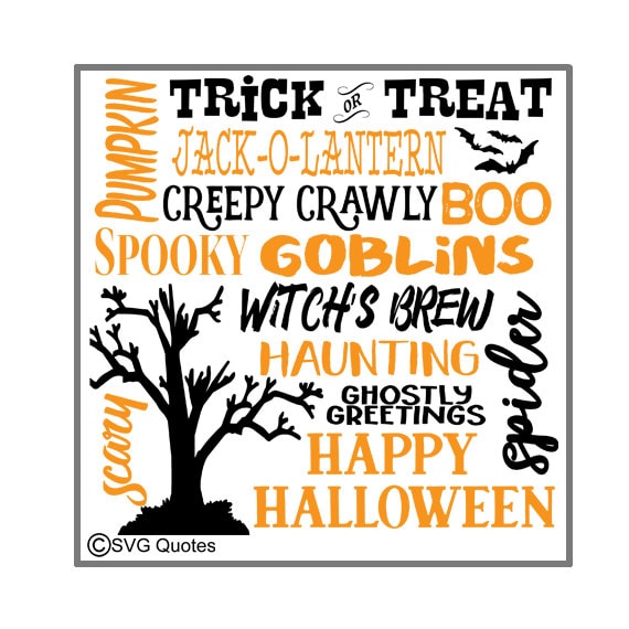 Download Halloween Subway words SVG DXF EPS Cutting File For Cricut ...