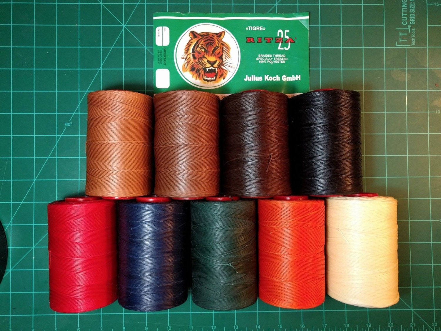 Ritza 25 Waxed Tiger Thread For Hand Sewing Leather