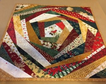 Items similar to PDF PATTERN, Four Square Table Topper Quilt on Etsy