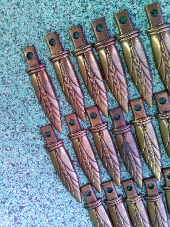 Vintage 1920s Curtain Drapery Decoration Weights Brass Art