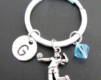 Volleyball Keychain, Personalized Volleyball Keychain, Volleyball Gifts, Volleyball Coach Gifts, Volleyball Team Gifts, Volley Ball Keyring