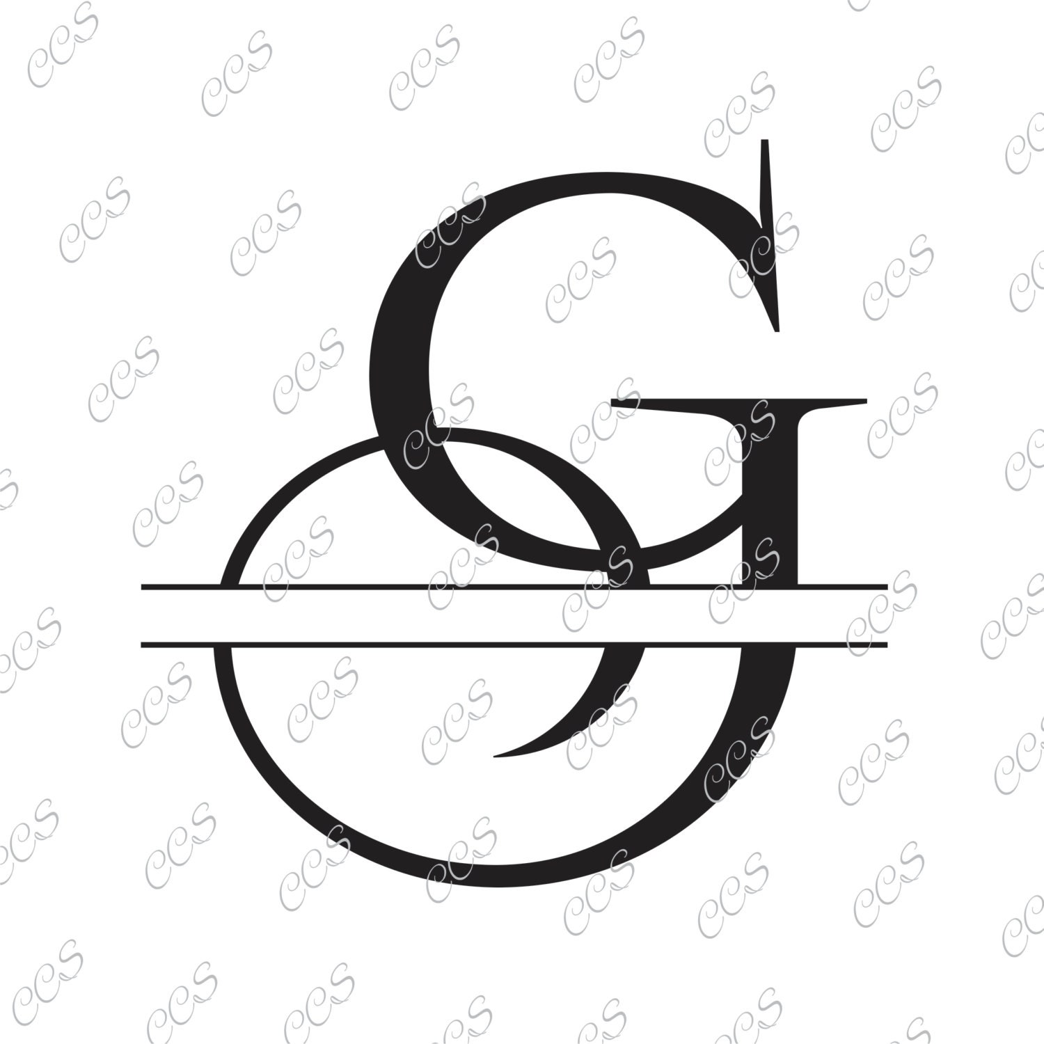 Download Digital Cut File Split Letters Letter G G Split G