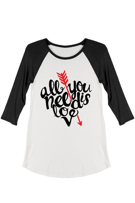 Women's Valentine's Day shirt with saying All by monkeyseeboutique