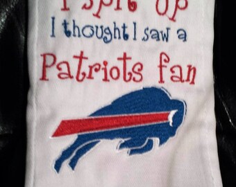 Buffalo Bills inspired Sorry I spit up burp cloth...Patriot
