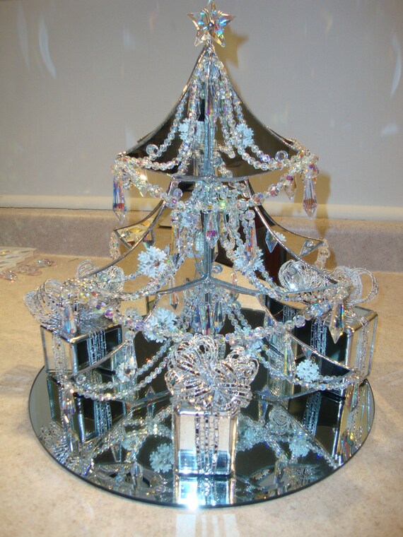 mirror and swarovski crystal christmas tree mirror and swarovski crystal christmas tree