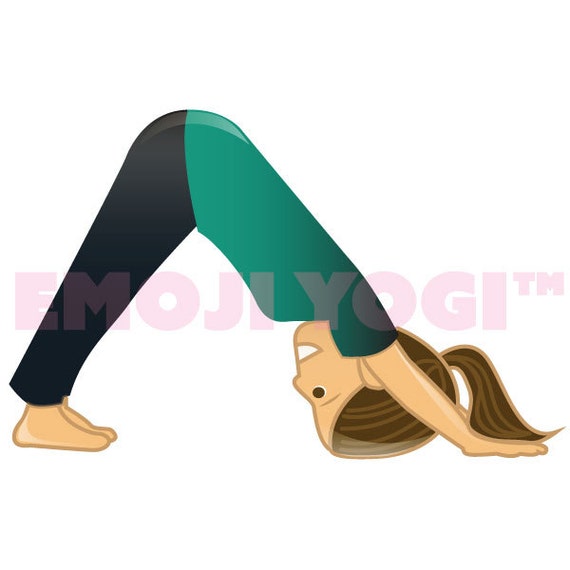 Yogi Emoji's downward facing dog