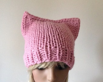 Pink Pussyhat, Pussy hat, SALE, Women's March, Vegan friendly options, kitty