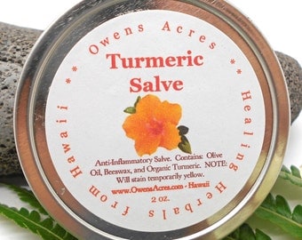 Turmeric Salve - Handmade Herbal Remedy, Reduces Swelling, Antiseptic, Inflammation, New Mom, Skin Salve, Herbal Salve,