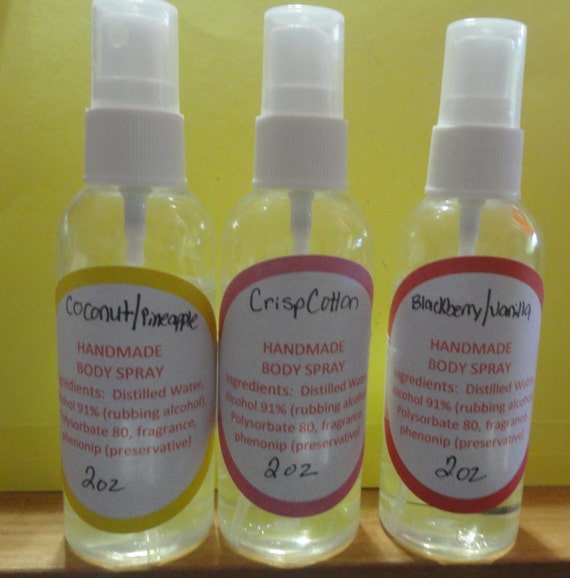 Items similar to Handmade Body Spray Room Freshener on Etsy