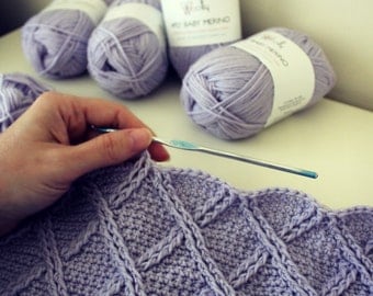 Download Now - CROCHET PATTERN Once Upon A Cable Blanket - Make to Any Size - Pattern PDF