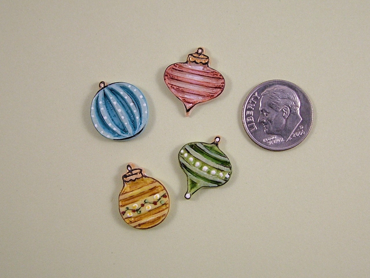 Mini Ornament Embellishments set of 4 from goldsealproducts on Etsy Studio